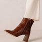 West cape booties, croco brown