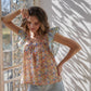 Honor top, ditsy floral