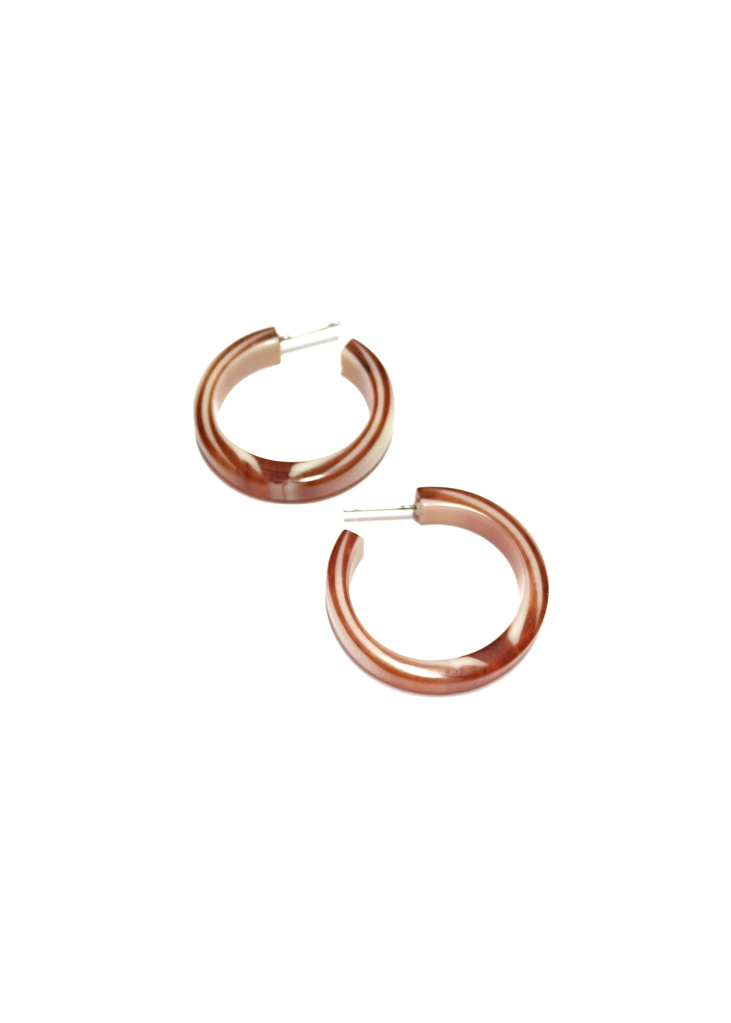 Pin up hoops, marbled tortoise and cream