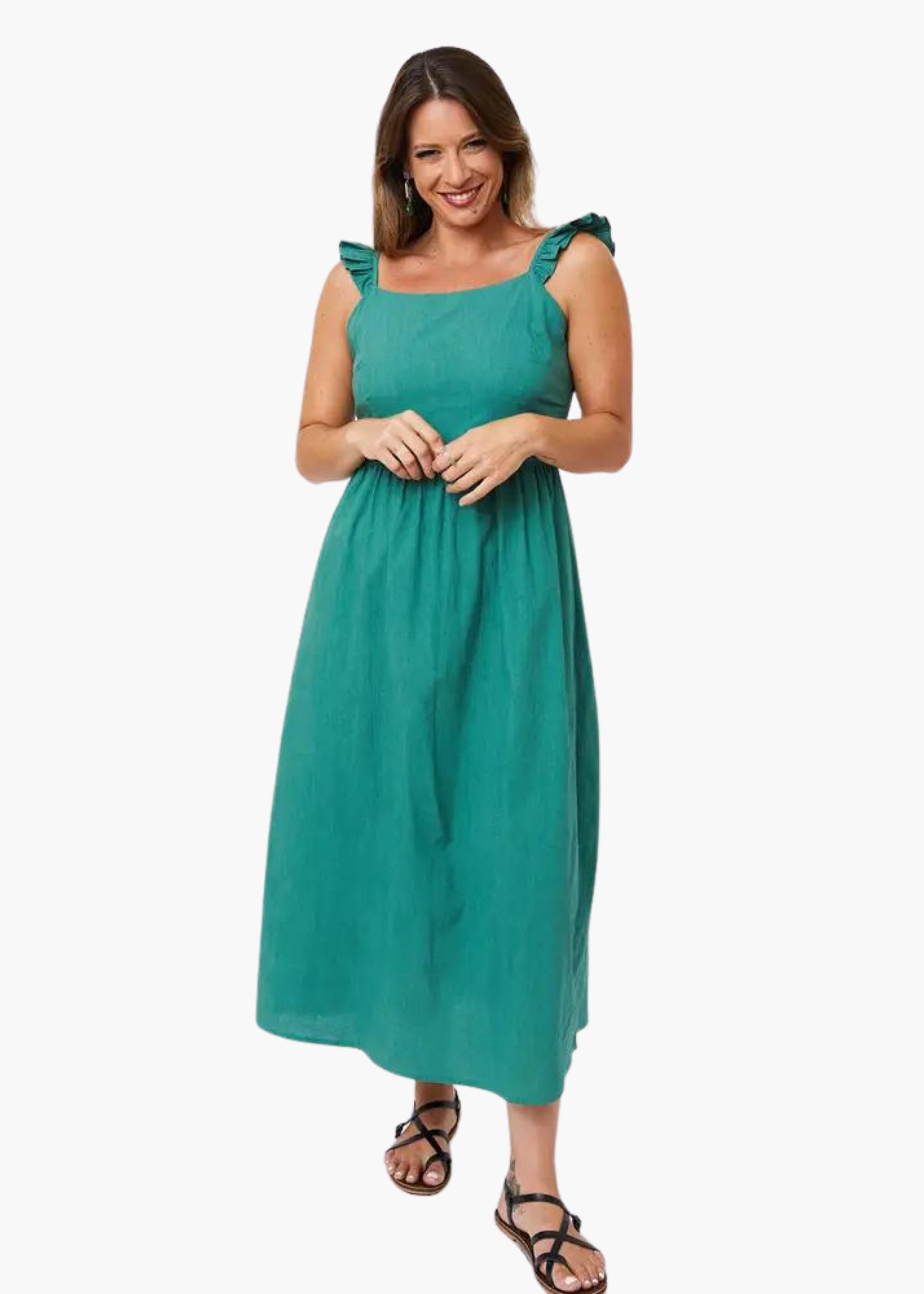 Ruffle strap dress