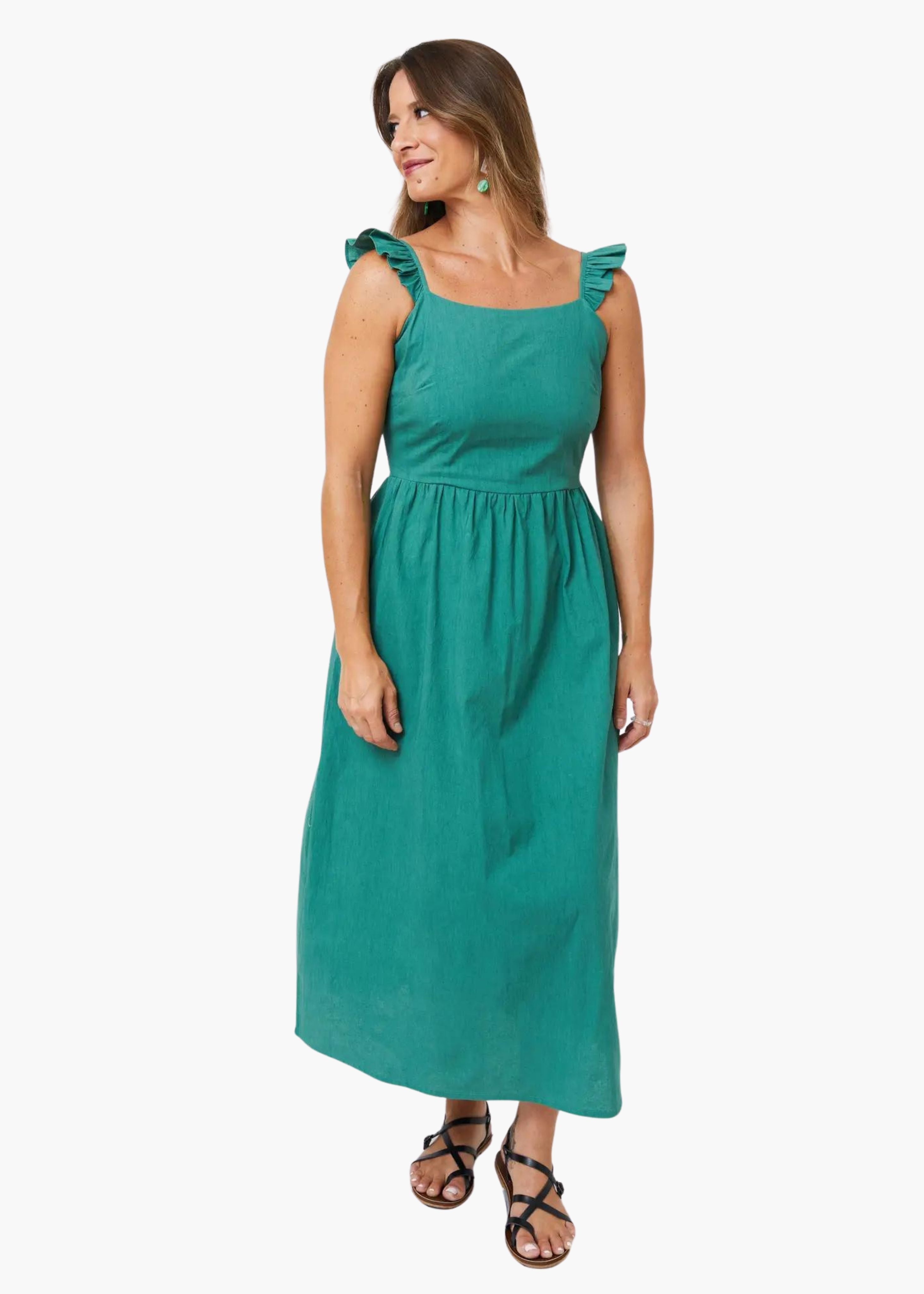 Ruffle strap dress