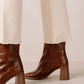 West cape booties, croco brown