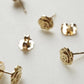 Rose solid gold studs