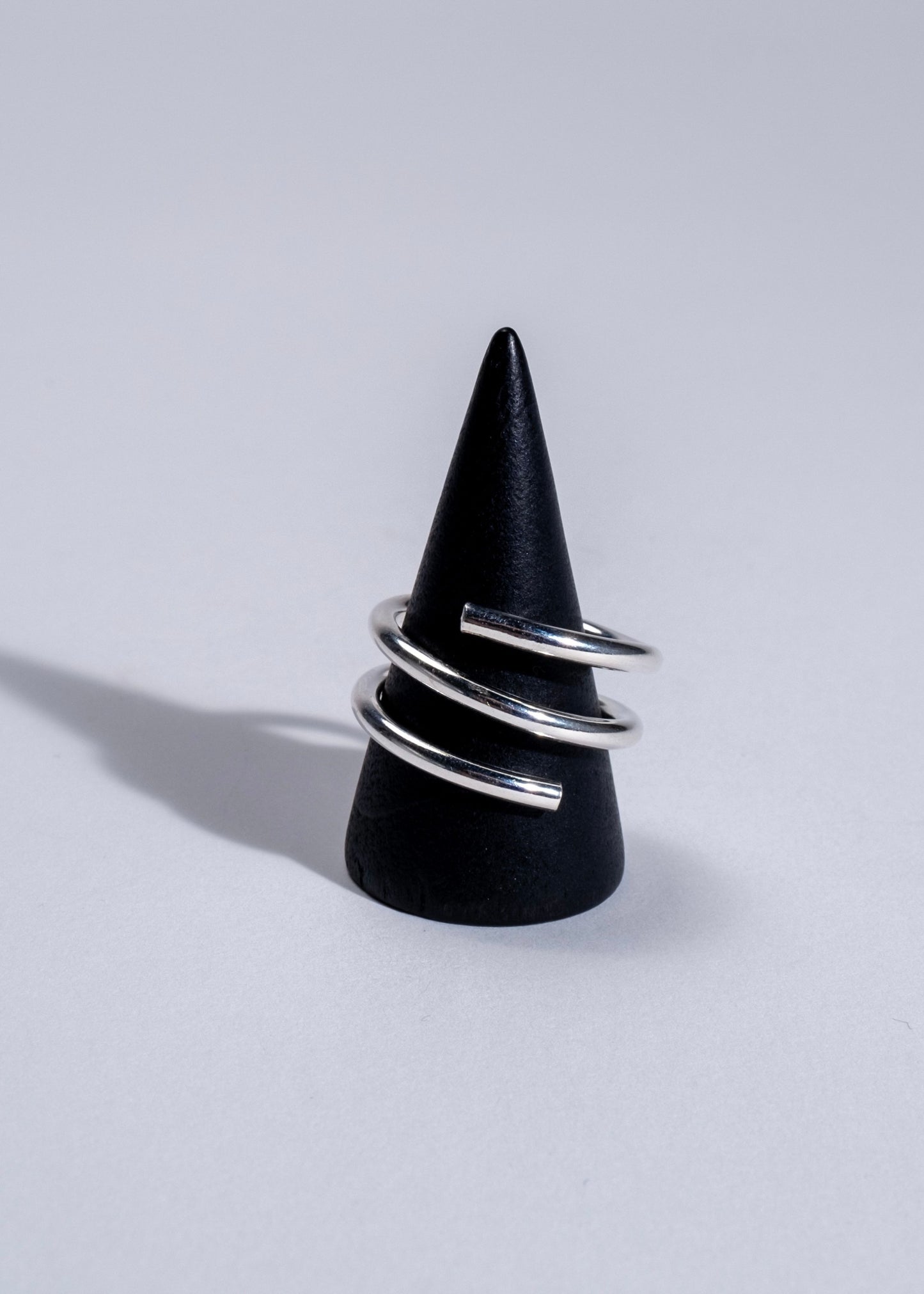 Spiral silver ring