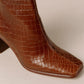 West cape booties, croco brown