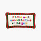 Needlepoint pillow, most wonderful time of year
