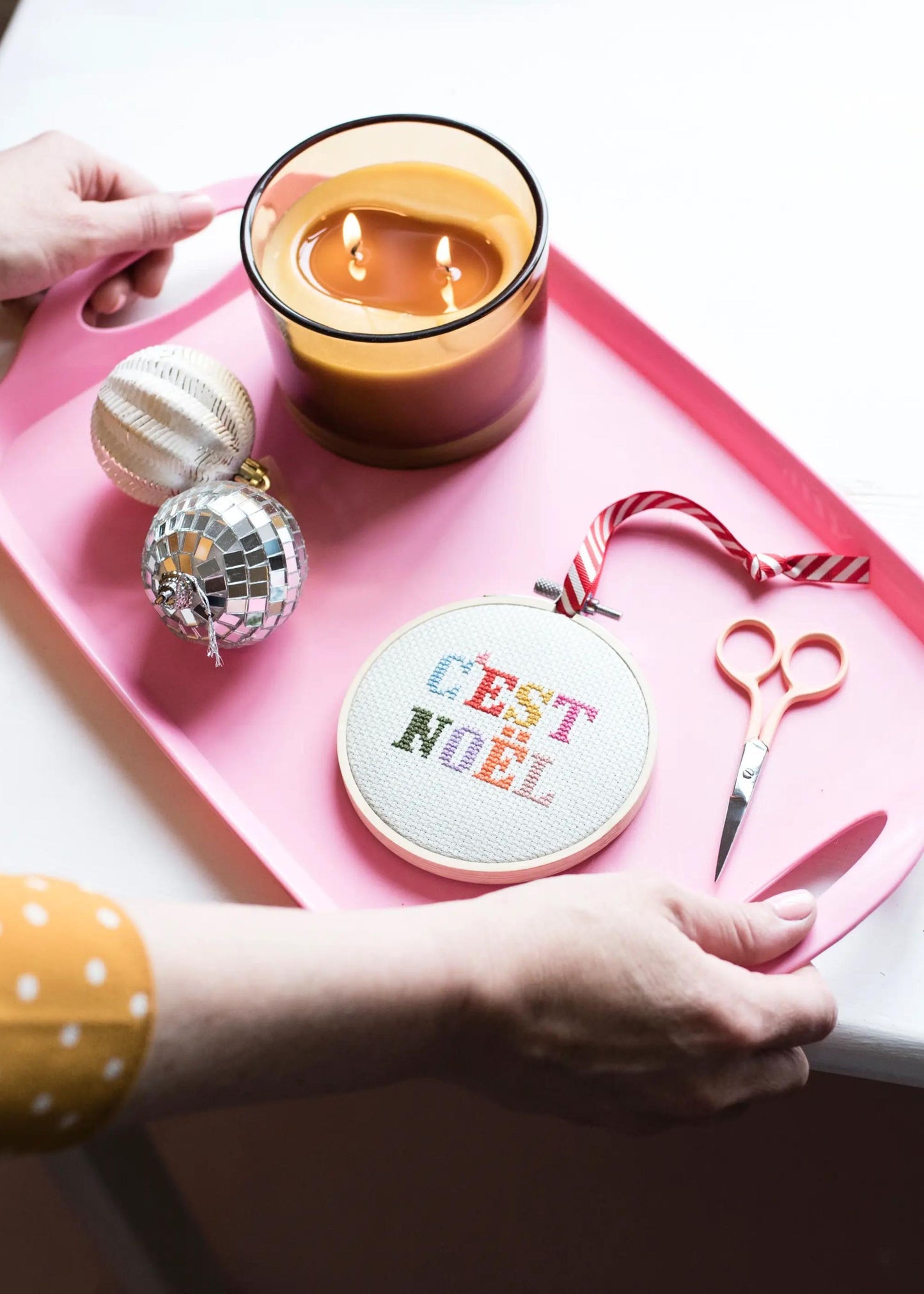 Cross stitch kit, c'est noel
