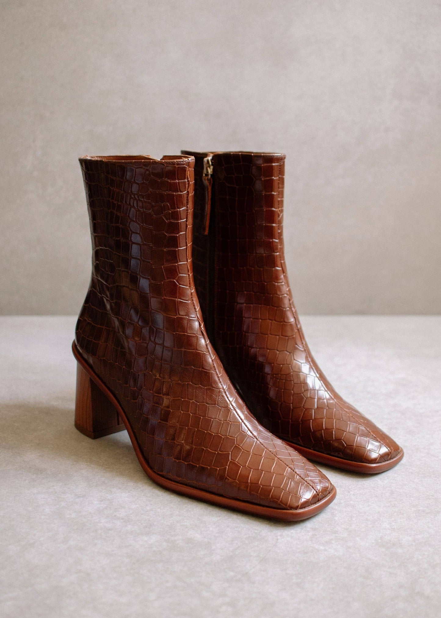 West cape booties, croco brown