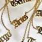 Zodiac nameplate necklace
