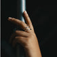 Spiral silver ring