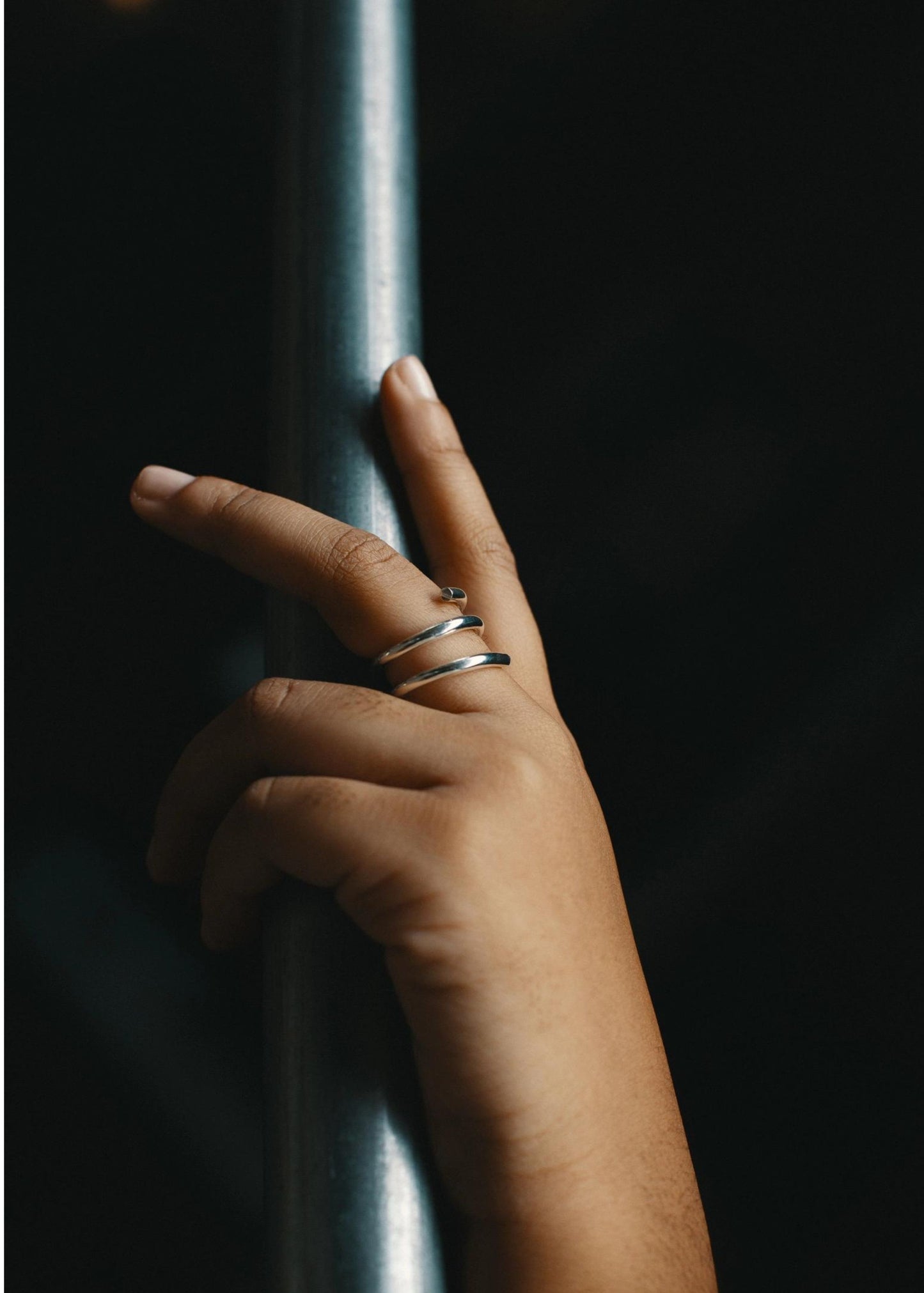 Spiral silver ring