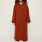 Burnt orange oversized wool coat | 100% virgin wool | Rue Saint Paul