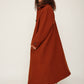 Burnt orange oversized wool coat | 100% virgin wool | Rue Saint Paul