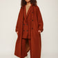 Burnt orange oversized wool coat | 100% virgin wool | Rue Saint Paul