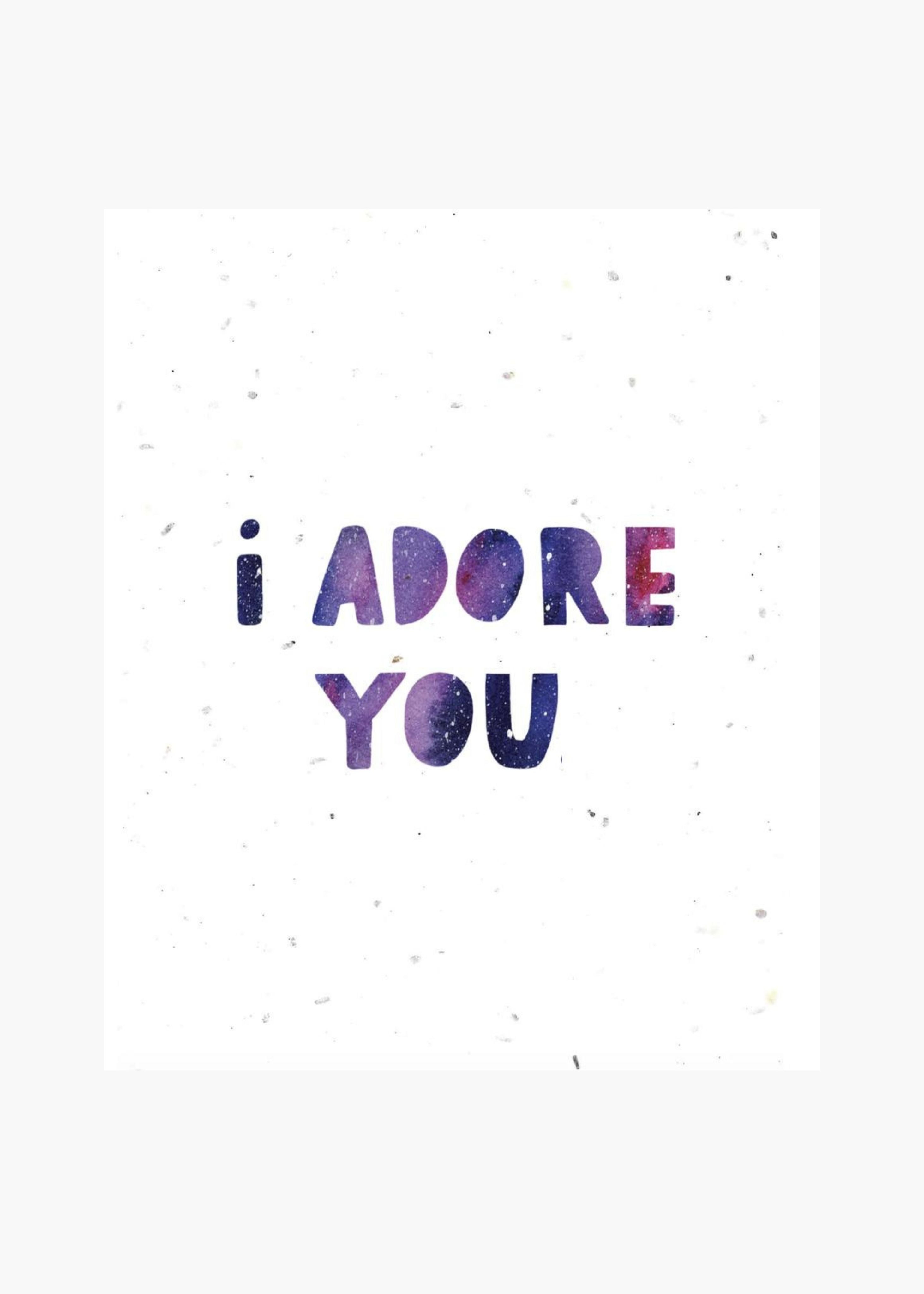 Plantable adore you card